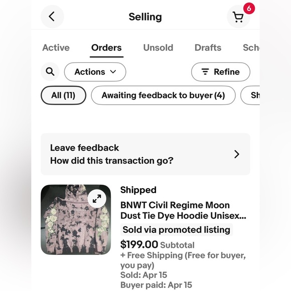 BNWT CIVIL REGIME BLACK ROSE HOODIE NIGHT FOG WASH LARGE MENS UNISEX PRICE FIRM - Picture 16 of 16